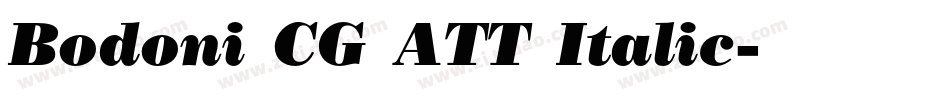 Bodoni CG ATT Italic字体转换